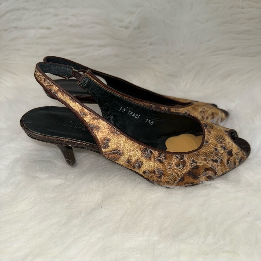 Donald J. Pliner Animal Print Slingback Heels